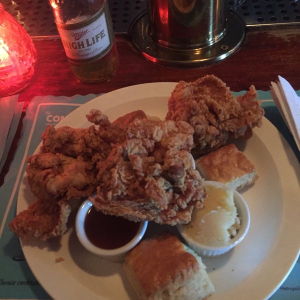 I guess you gotta just look at the fried chicken as (admittedly very highly) elevated bar food because I dunno, it’s not THAT good otherwise. $14 for three thighs and three small biscuits. Lotsa skin