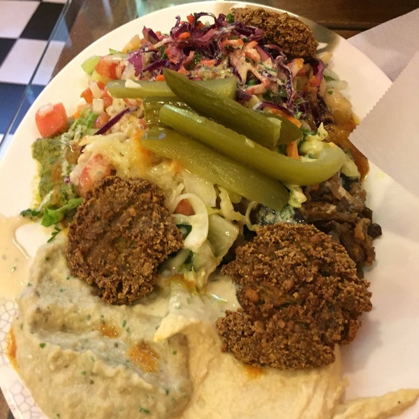 split the amazing falafel plate with your girl