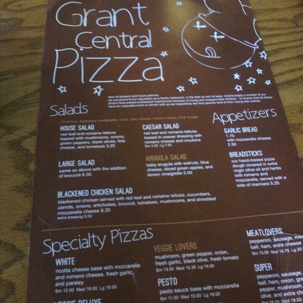 Foto scattata a Grant Central Pizza &amp; Pasta da Ricky L. il 4/7/2013