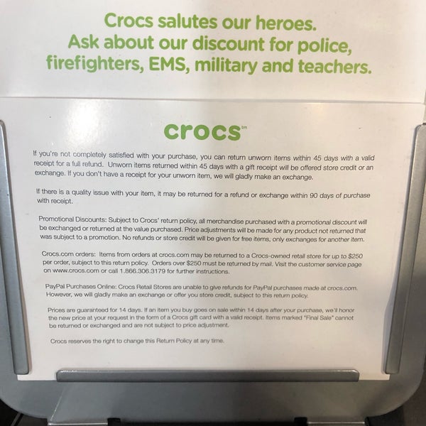 Crocs Return Policy Clearance