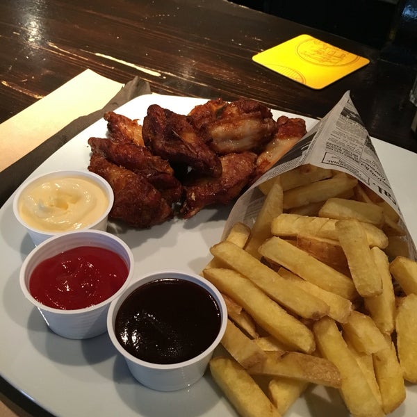 Chicken wings and fries were delicious!