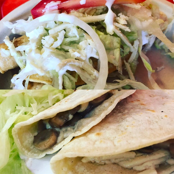 Photo taken at Pancho&#39;s Vegan Tacos by Sandra M. on 3/29/2017