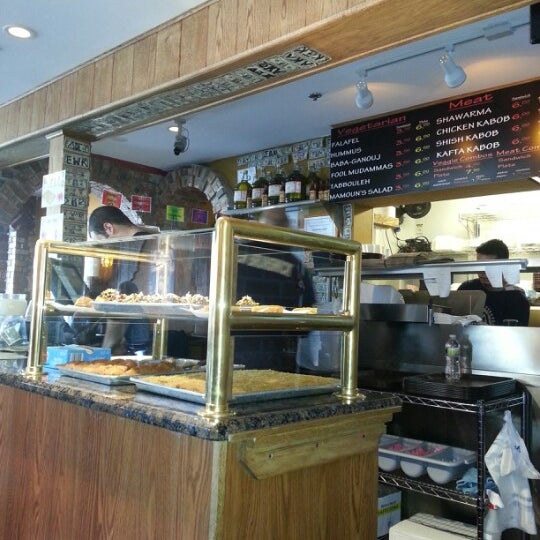 Photo taken at Mamoun&#39;s Falafel by Shwartzy on 11/8/2012