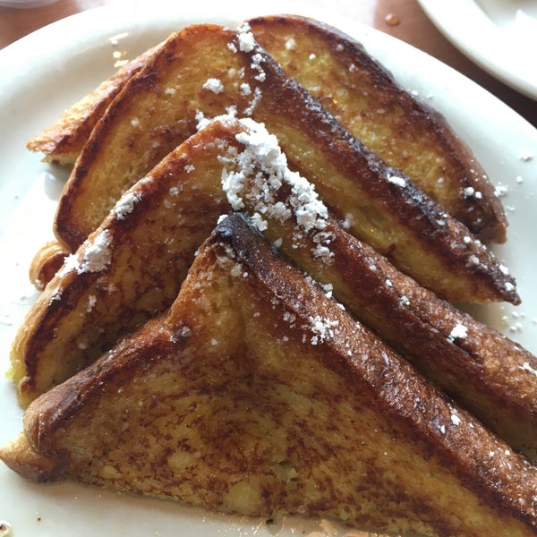 French toast (6 halves) is great with maple syrup and butter! Bowl of oatmeal is good as well, hint of cinnamon