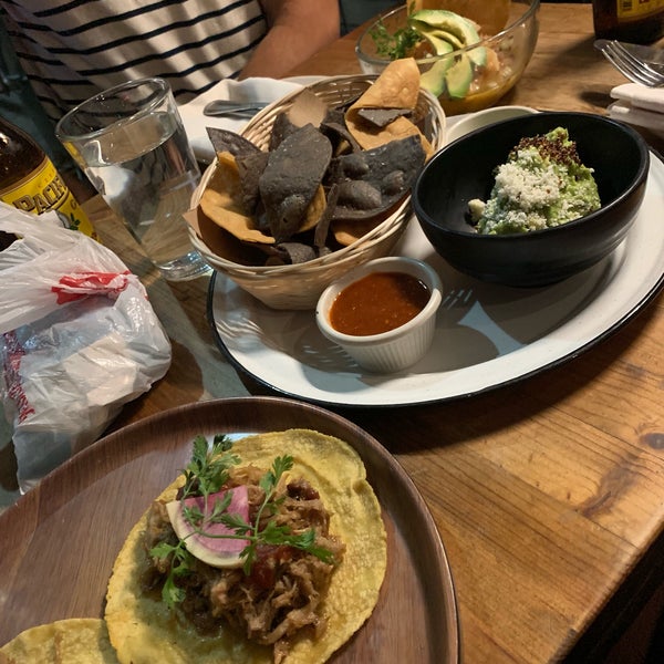 Fresh Mexican food - the guacamole and tortillas were crisp and tasty, the shrimp ceviche really fresh. Lively atmosphere inside - but also quite a few outdoor seats with more chilled atmosphere.