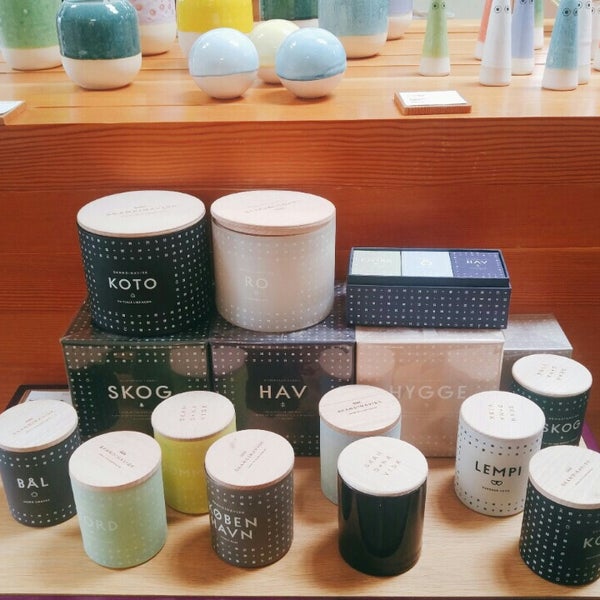 They have these scented candles from Denmark!