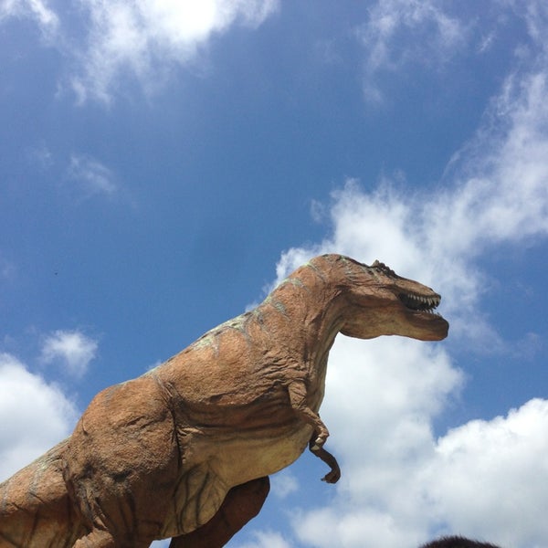 Photo taken at The Dinosaur Place at Nature&#39;s Art Village by Nicholas D. on 7/4/2013