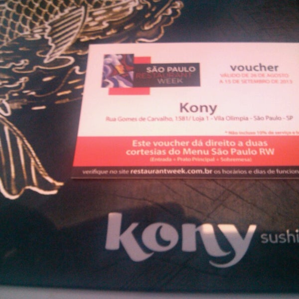 Das Foto wurde bei Kony Sushi Bar von Rosana K. am 9/3/2013 aufgenommen