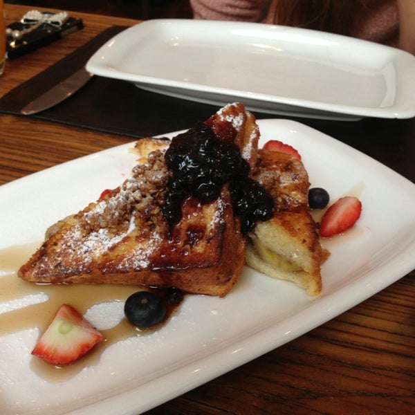 Banana stuffed French toast is delicious!