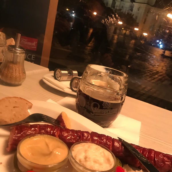 Photo taken at Pilsner Urquell Original Restaurant Staroměstská by Olga on 11/9/2019