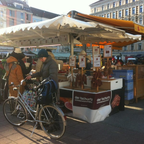 Photo taken at Karmelitermarkt by ani d. on 12/29/2012