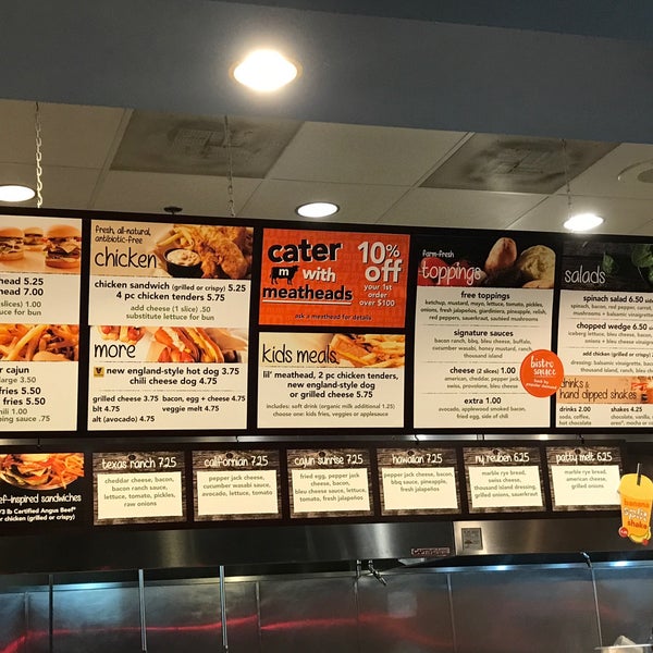 Meatheads menu deals