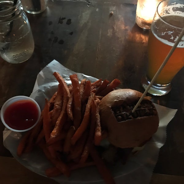 The peanut butter burger is actually delicious. It's popular for a reason. And the beer list is great.