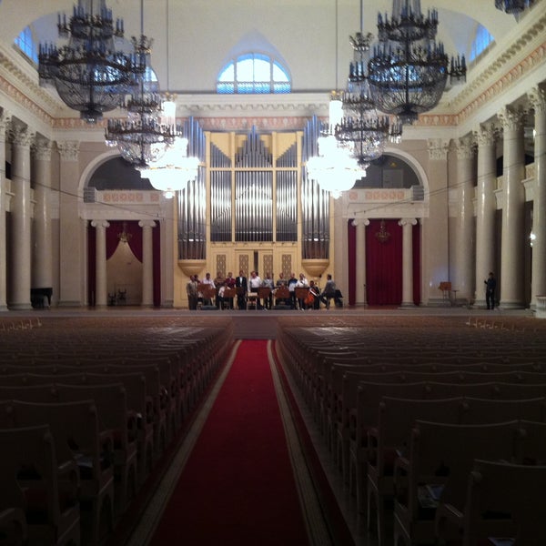 Photo taken at Grand Hall of St Petersburg Philharmonia by Valentin S. on 4/17/2013