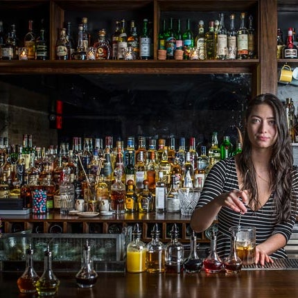 This dive bar reopened in September with a signature speakeasy transformation. There's also an entire menu dedicated to classic shot-and-a-beer combinations and plenty of daquiri options.