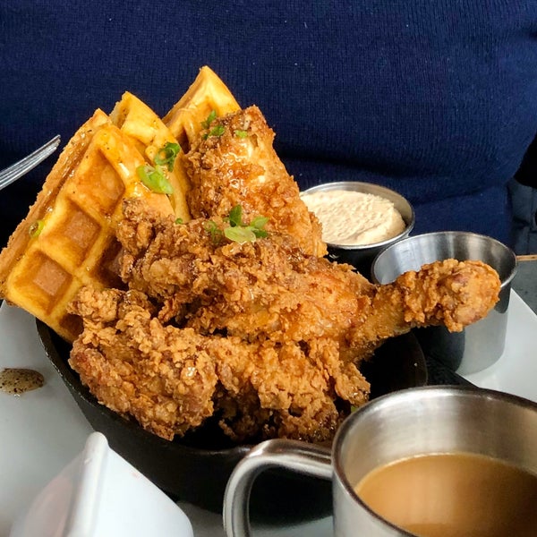The chicken and waffles is enough for two meals, and is sooooo delicious!