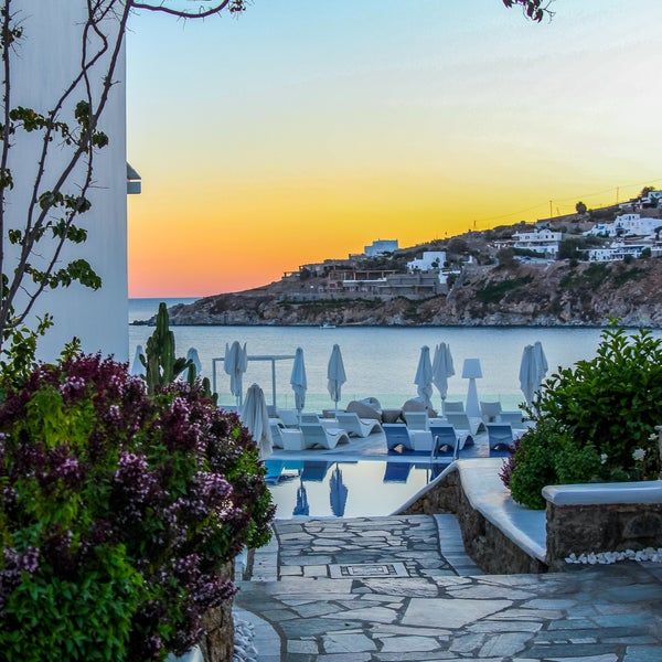 Sunset in Mykonos. Another day has ended and the preparations for the new season are one step closer. Only three months left until we open our doors to welcome you all!