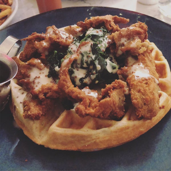 The “chick-un” and waffles were the best!!! They also have stand-up shows every Monday evening (6-7:15pm)  downstairs. Also check their IG for discounts.