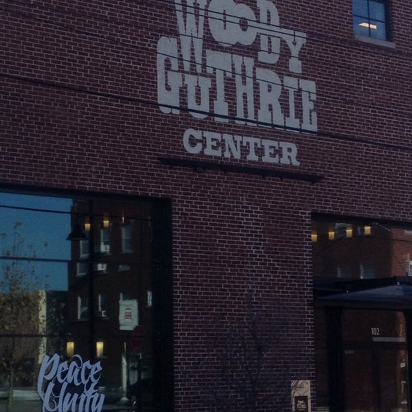 Photo taken at Woody Guthrie Center by Tracey C. on 12/12/2013