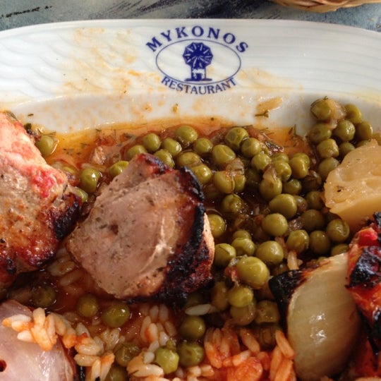 Photo taken at Mykonos Greek Restaurant by Cheryl M. on 9/1/2013