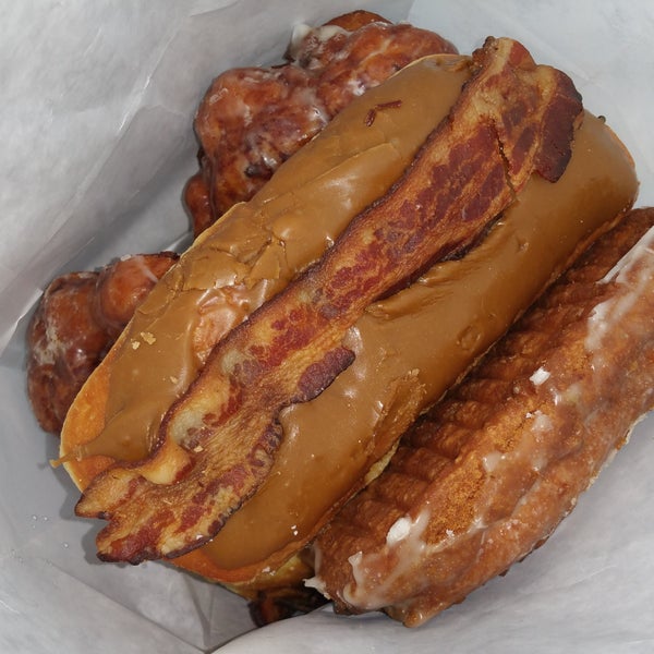 Apple fritter maple bacon bar.