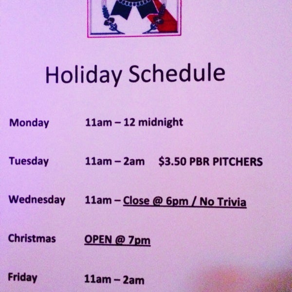 Holiday Week Hours, come by and see us!