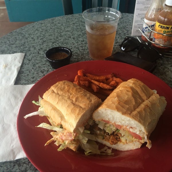 Excellent Po Boy. I had the oysters and they were perfectly breaded and cooked. Great sandwich! Sweet potato fries were good too. I'm backing this place, can't wait to come back.