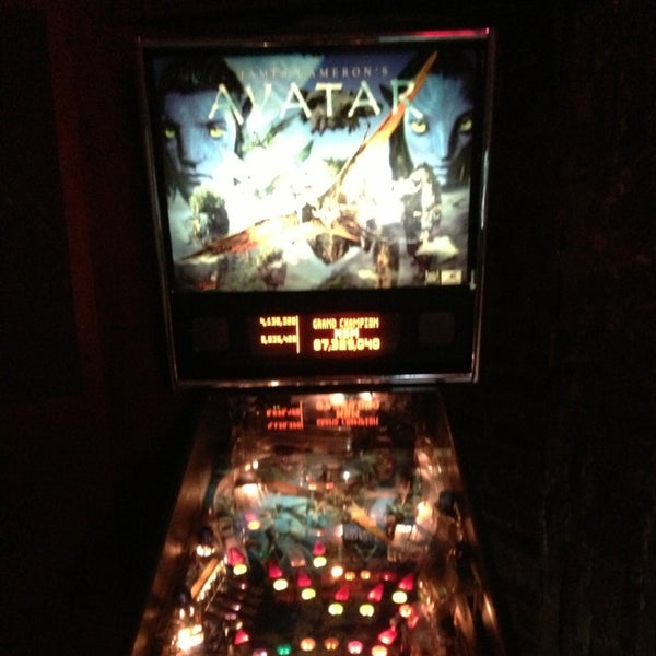 Avatar pinball machine in the back. I see you...playing.