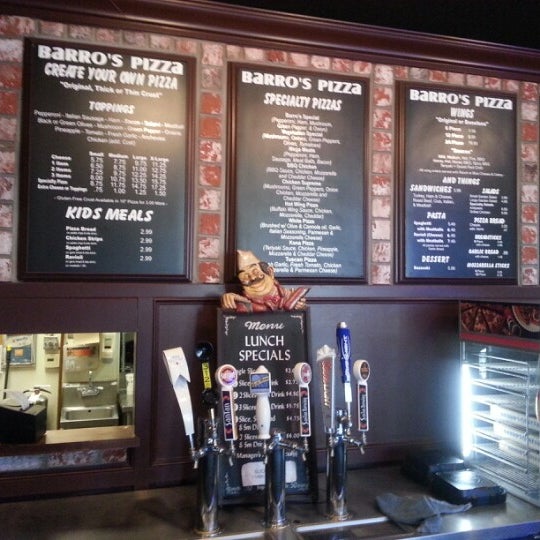 Barros menu sale