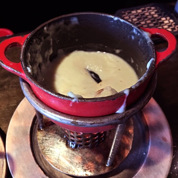 Blue cheese fondue is excellent and not too funky at all.