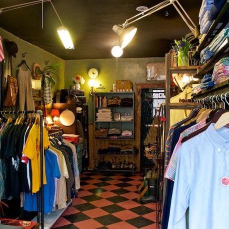 Independent. A menswear store featuring an eclectic mixture of items. The little shop is stuffed full of treasures: silk ties, multi-colored shorts and pants, vintage-style sunglasses and hats
