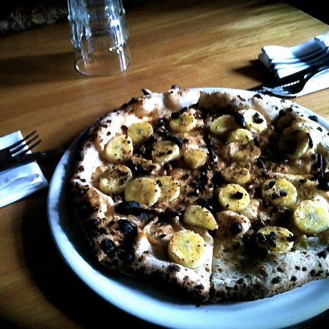 New. Old World pizza meets new Brooklyn. Savor: The DUMBO - Banana, cinnamon, pecans and maple syrup.
