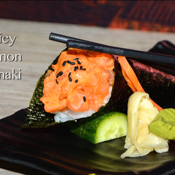 Our Very Own Spicy Salmon Temaki only @ovobar :-)