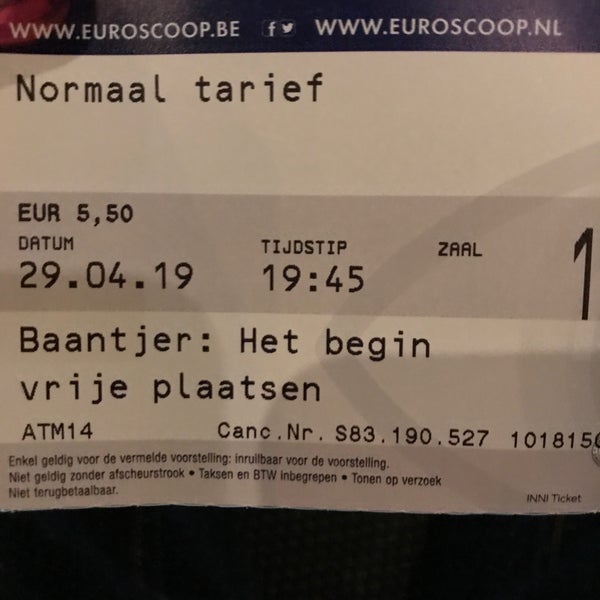 Photo taken at Pathé Euroscoop by Bas V. on 4/29/2019