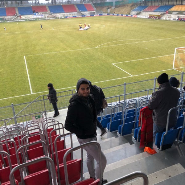 Photo taken at Rheinpark Stadion by Oztunc O. on 2/18/2018