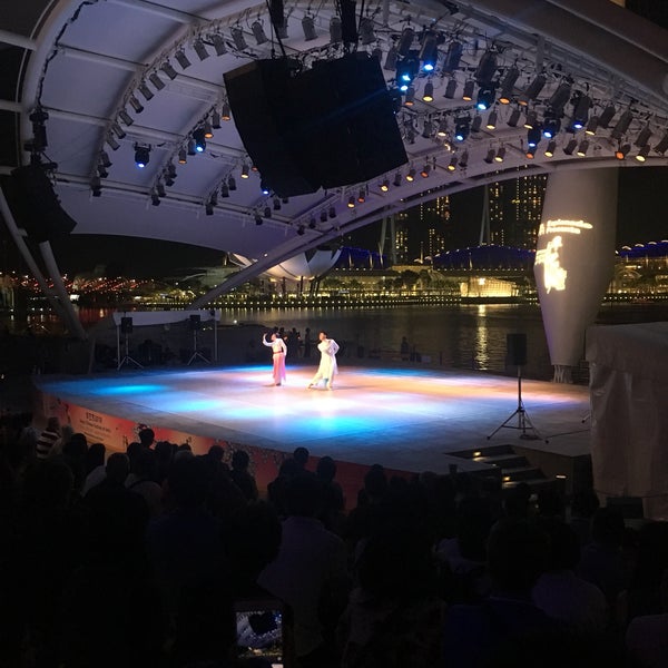 Photo taken at DBS Foundation Outdoor Theatre by Chinggay Q. on 2/25/2018