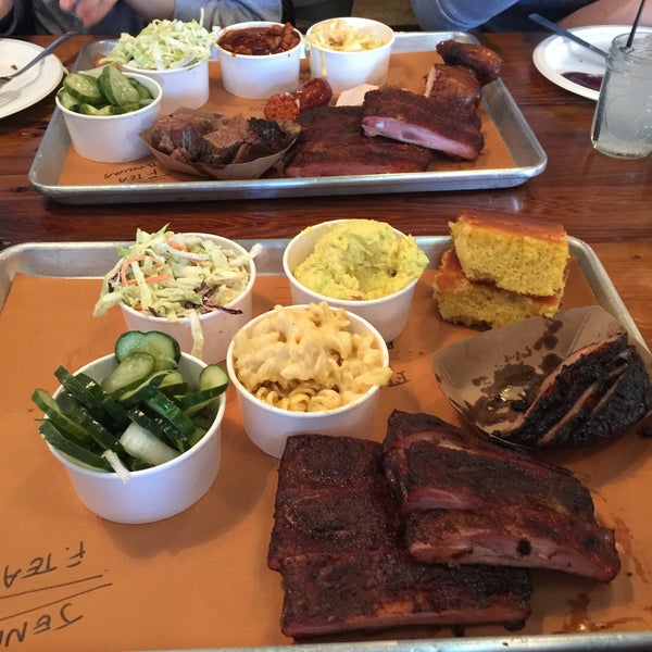 Photo taken at Fletcher&#39;s Brooklyn Barbecue by Jen S. on 2/28/2015