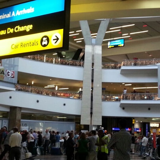 Terminal A (International Arrivals/Departures) OR Tambo International