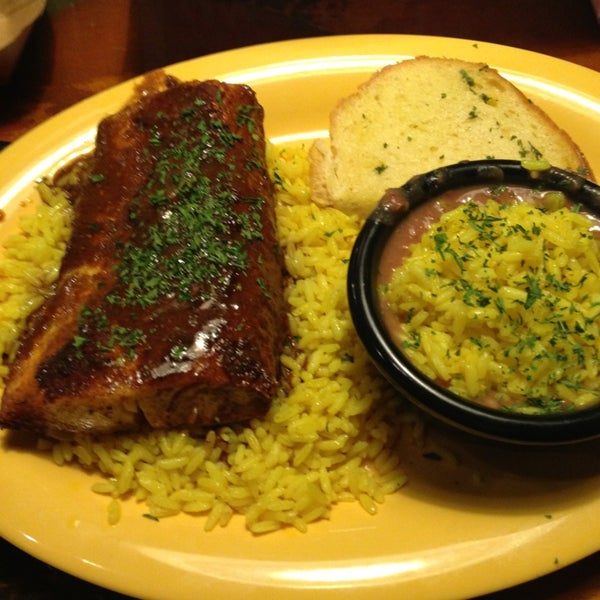 The grilled mahi mahi, blackened Cajun style with brown butter sauce was amazing (and spicy). Red beans and rice tasted great too.