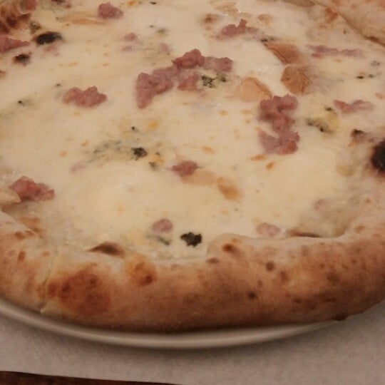 Photo taken at Pizzeria O&#39; Vesuvio Napoletana Forno Legna by Soledad T. on 2/3/2014