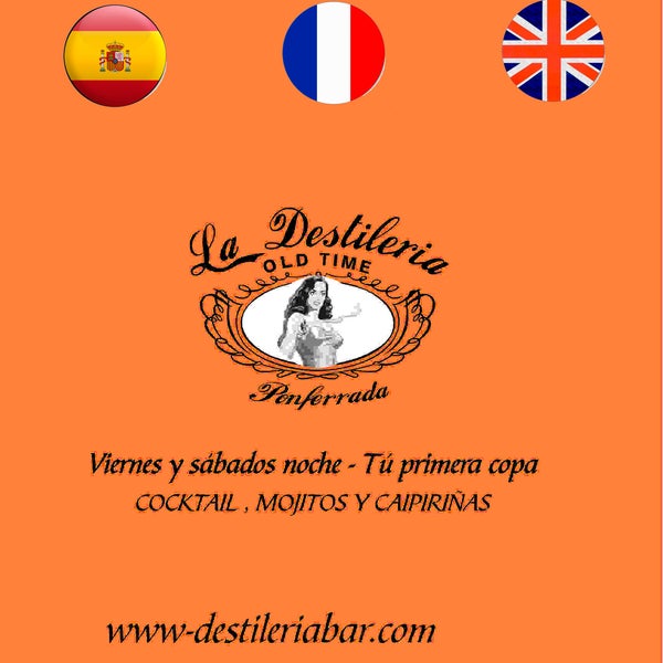 AHORA NUESTRA CARTA LA TENEMOS EN INGLES Y FRANCES, para facilitar a nuestros clientes de otros paises... + info en nuestra web www.destileriabar.com
