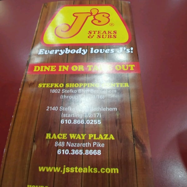 J's Steaks And Subs 1802 Stefko Blvd
