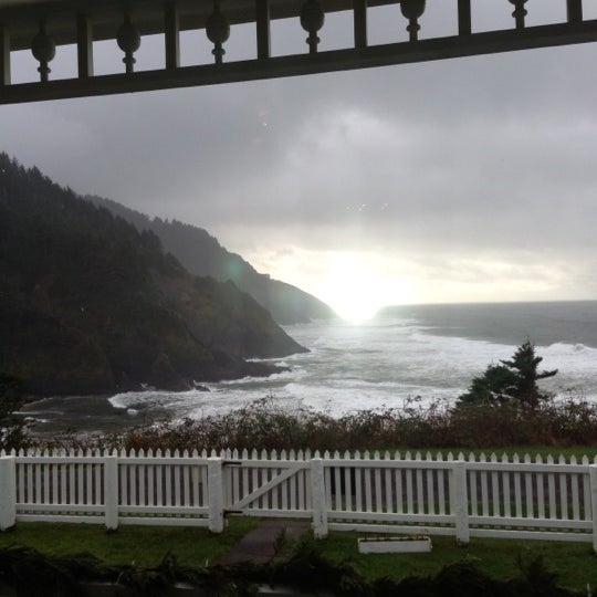 Photo taken at Heceta Lighthouse Bed &amp; Breakfast by Lindsay S. on 12/6/2012