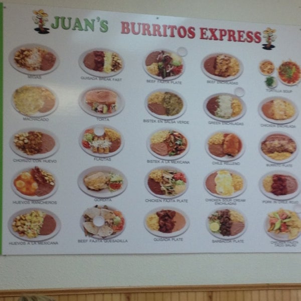 Burrito 2024 express menu