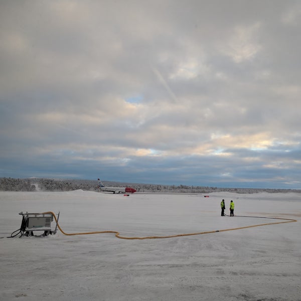Photo taken at Kiruna Airport (KRN) by Shmupi K. on 1/26/2018