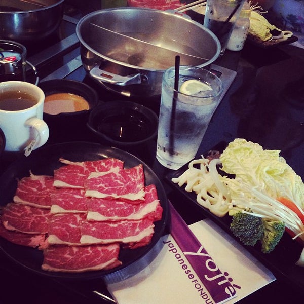 Photo taken at Yojie Japanese Fondue by wellfed.co on 7/17/2013