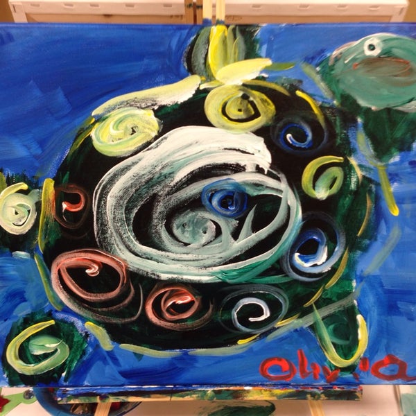 Photo taken at Painting with a Twist Cedar Park by Erica B. on 4/26/2014