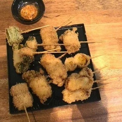 Crispy shukiage with good dipping sauces, delicious!