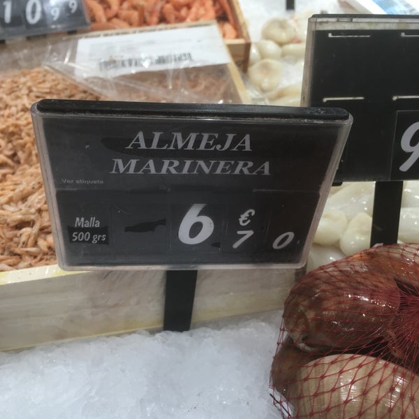 Fresh sea food , meat. Good prices for vine, cheaper than in airport’s duty free
