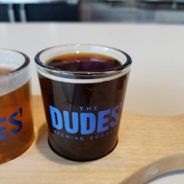 Photo taken at The Dudes&#39; Brewing Co. by Chris K. on 2/8/2019